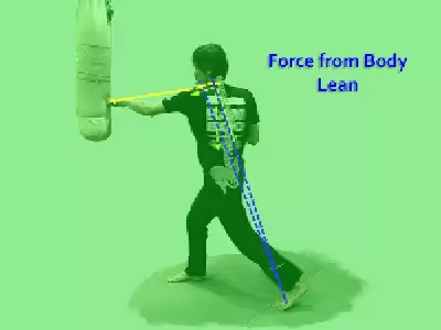 Energy due to lean of body-kung fu punch image